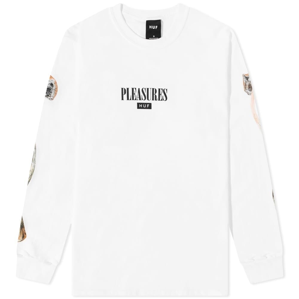 

Футболка PLEASURES X Huf Long Sleeve Spore Tee, Белый