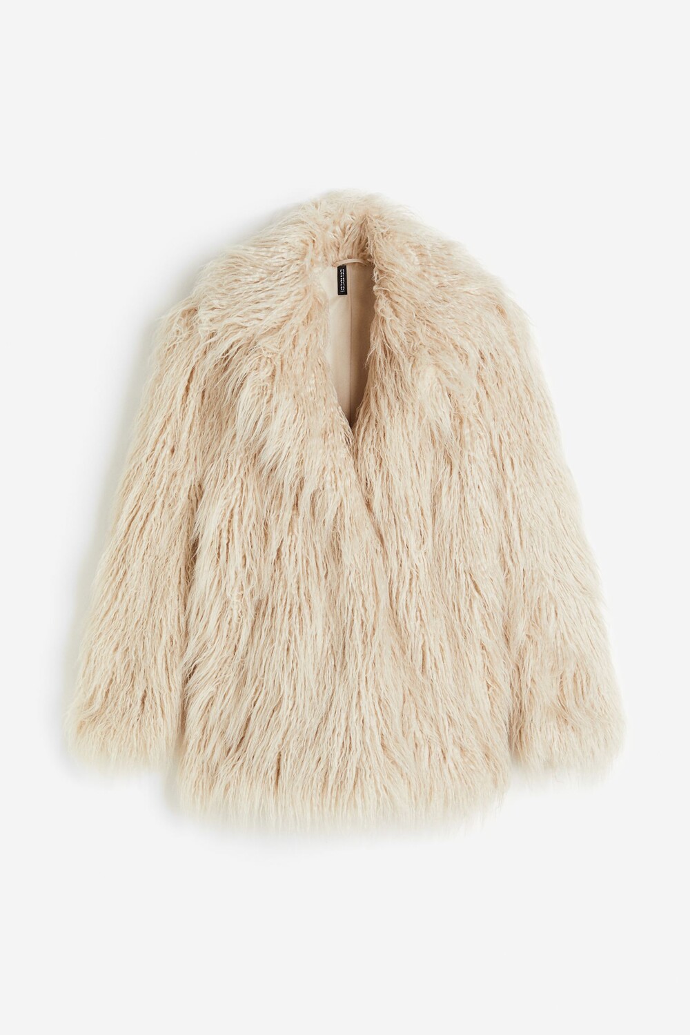 

Пальто H&M Fluffy, светло-бежевый