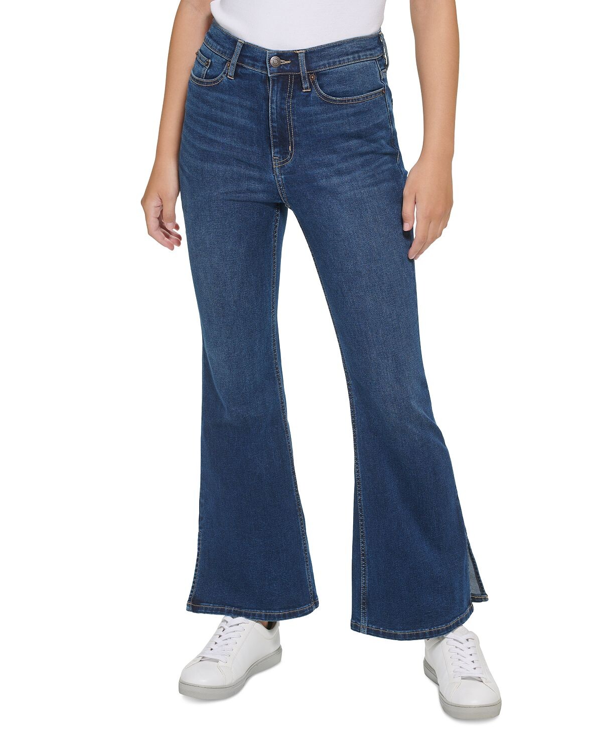 

Женские расклешенные джинсы с высокой посадкой и разрезом на кромке Calvin Klein Jeans