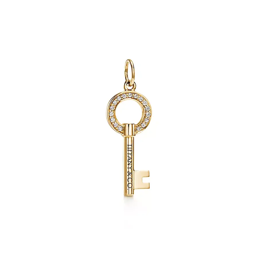 

Шарм-подвеска Tiffany & Co. Keys Modern Open Round, золото/бриллиант, Белый, Шарм-подвеска Tiffany & Co. Keys Modern Open Round, золото/бриллиант