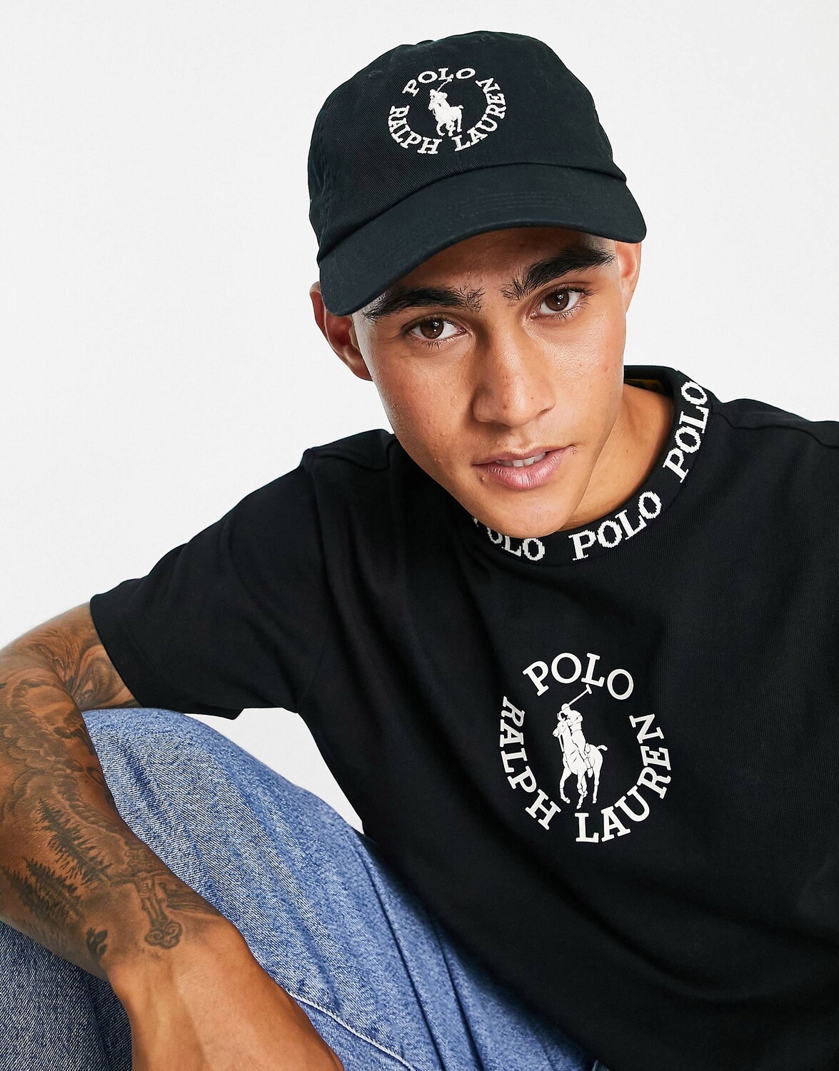 

Эксклюзивная черная коллаборация Polo Ralph Lauren x ASOS с круглым логотипом