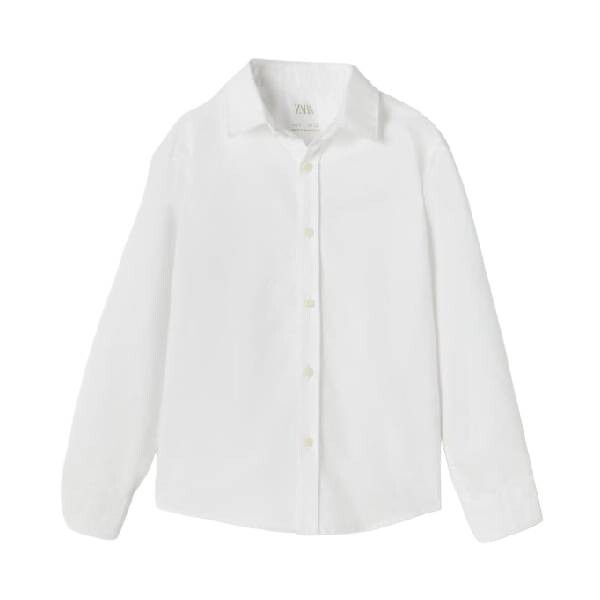 

Рубашка Zara Kids Basic Oxford, белый