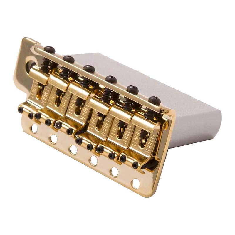 Fender Strat Bridge в винтажном стиле с шагом 2-3/16 дюйма, золото 0053275000 - фото