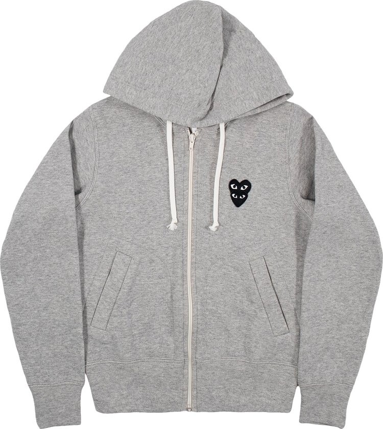 

Толстовка Comme des Garçons PLAY Heart Logo Zip Up Hooded Sweatshirt 'Grey', серый