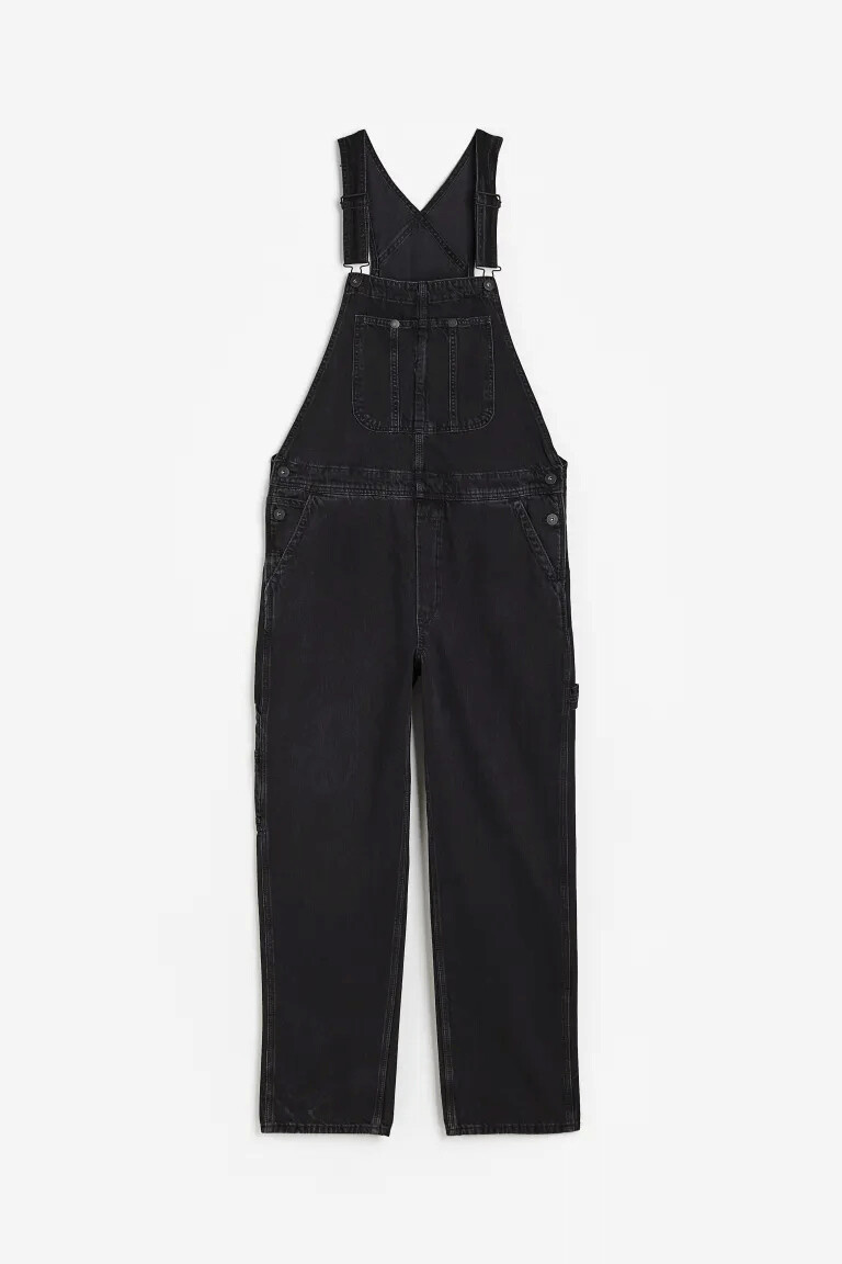 

Комбинезон H&M Denim Relaxed Fit, черный