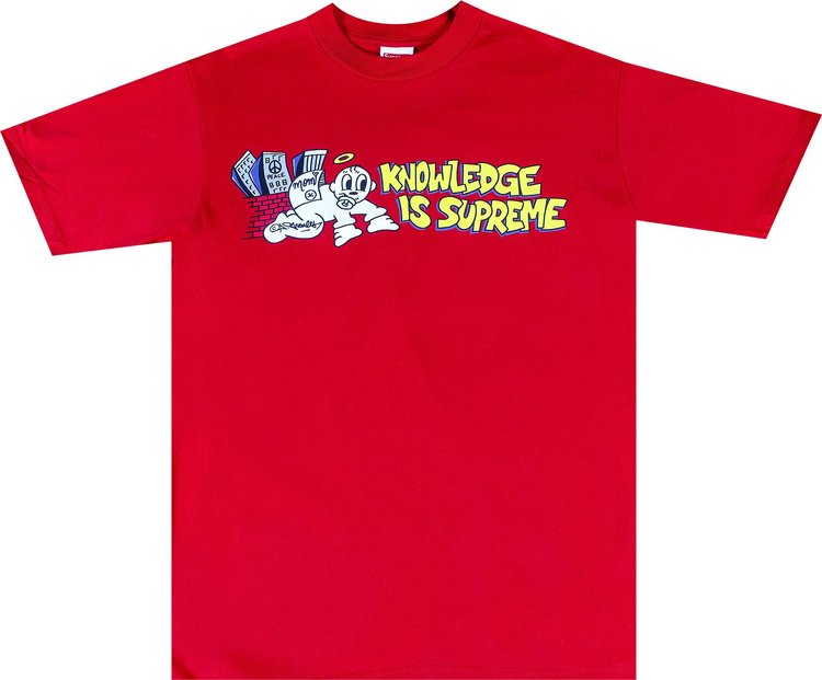 Футболка Supreme Knowledge Tee 'Red', красный футболка supreme knowledge tee red красный