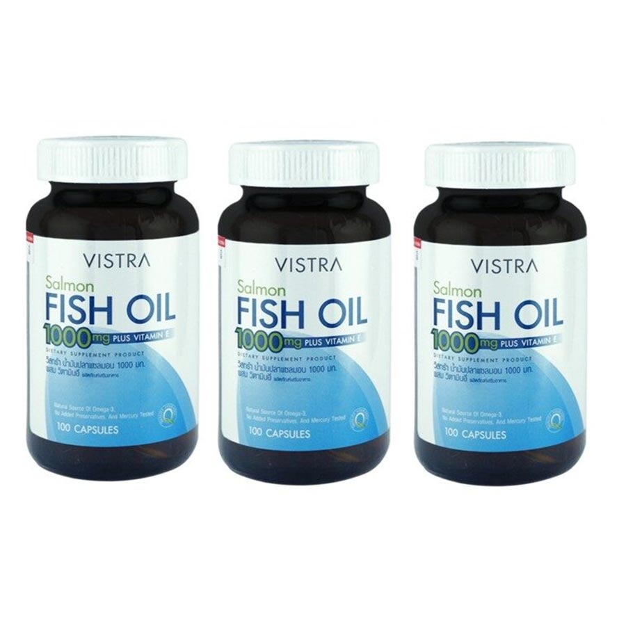 Рыбий жир Vistra Salmon Fish Oil 1000 мг, 3 банки по 75 капсул рыбий жир vistra salmon plus vitamin e 1000 мг 2 банки по 45 капсул