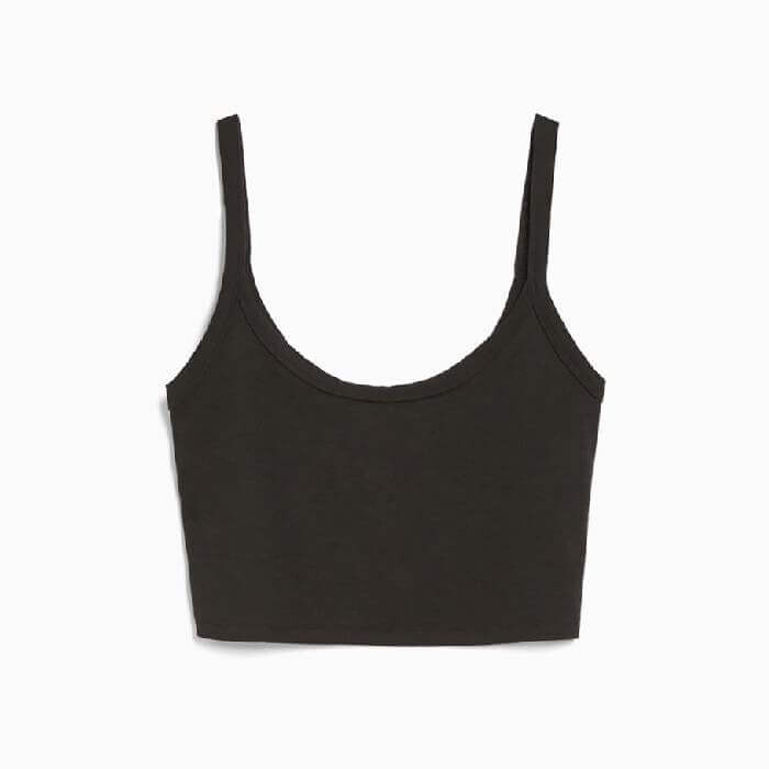 

Топ Bershka Cropped Wide Strap, серый