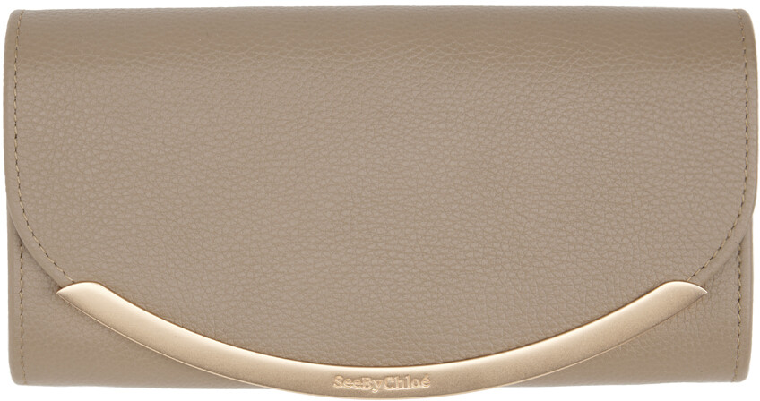 

Серо-коричневый длинный кошелек Lizzie See by Chloé