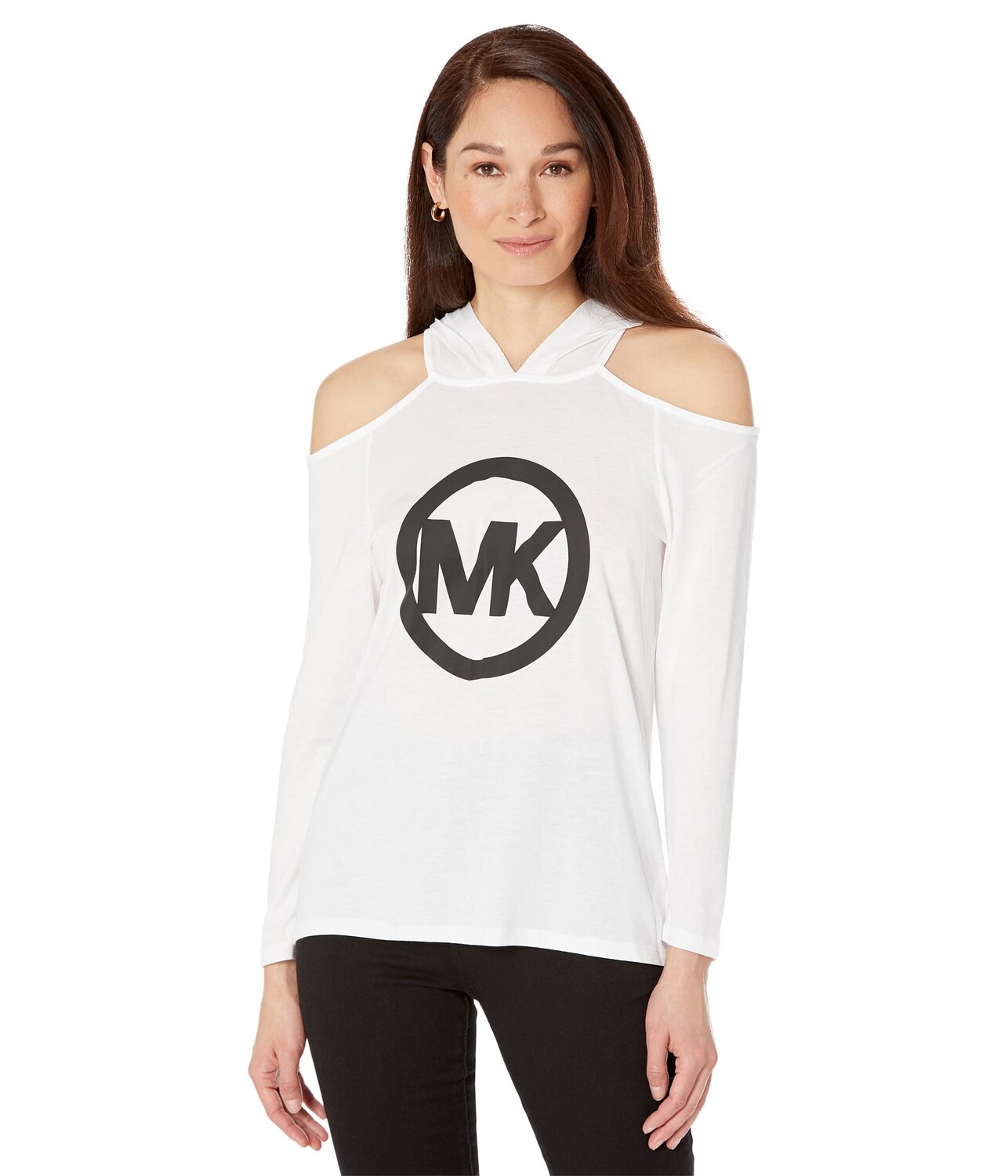 

Худи MICHAEL Michael Kors, MK Logo Cold-Shoulder Hoodie