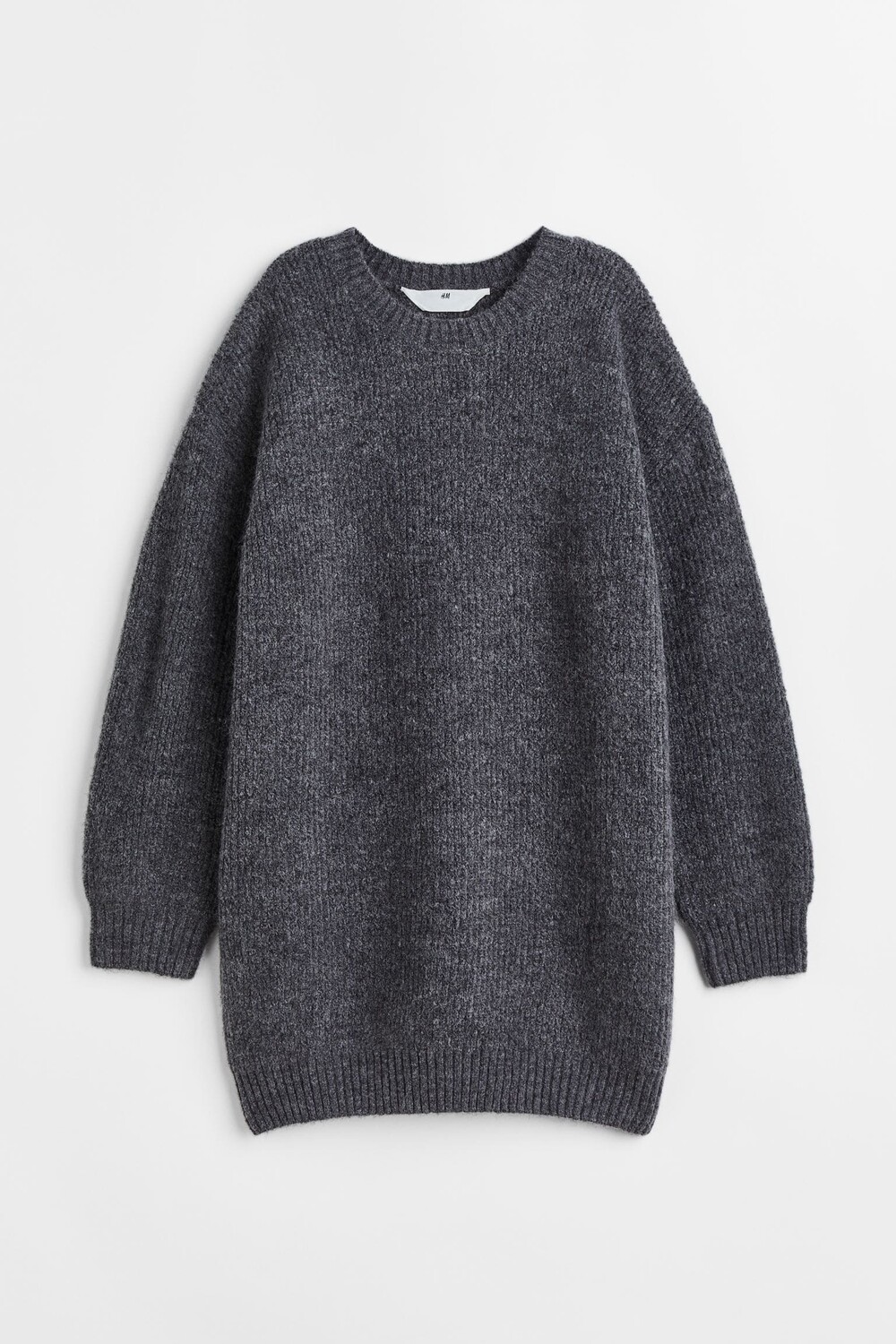 

Вязаное платье H&M, темно-серый меланж
