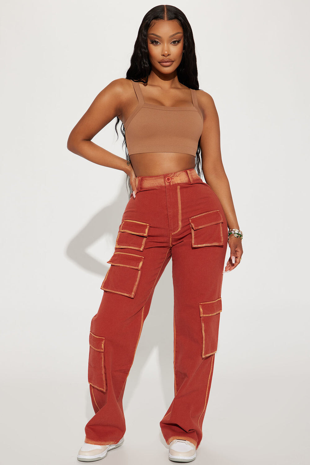

Брюки карго Fashion Nova PGI5813, ржавчина