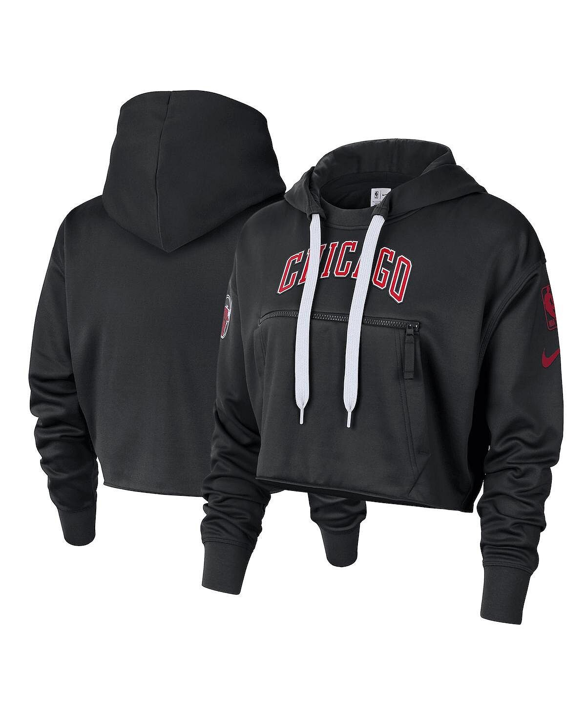 

Женская черная толстовка с капюшоном chicago bulls 2022/23 city edition courtside pullover Nike, черный