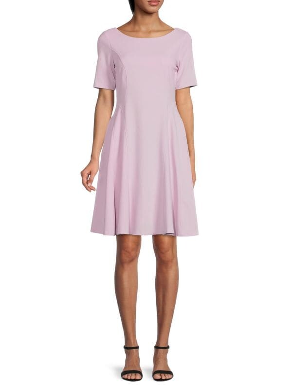 

Однотонное платье с круглым вырезом на спине Calvin Klein Cherry blossom