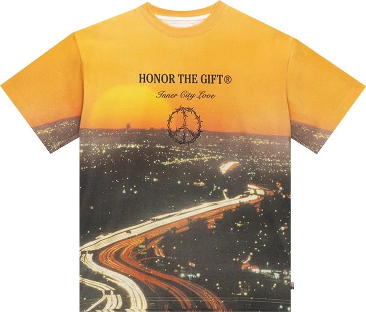 

Футболка Honor The Gift Sundown Short-Sleeve Tee 'Sunset', желтый