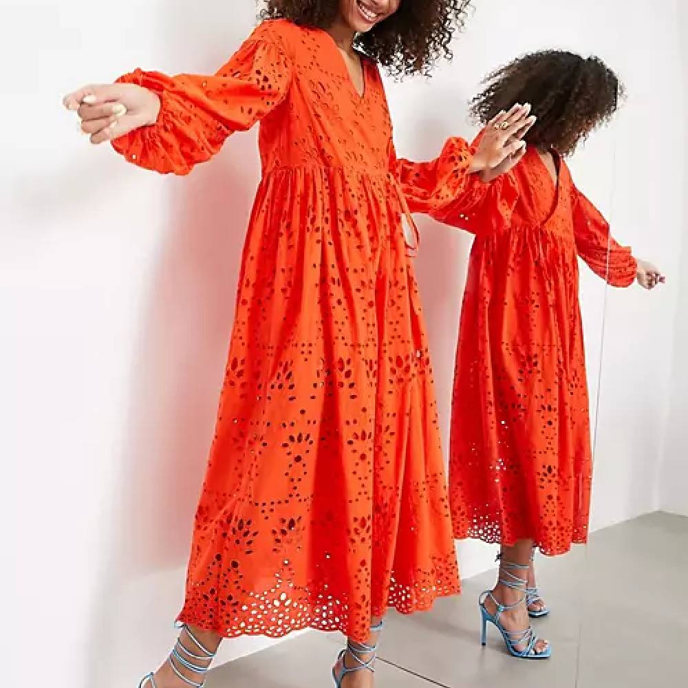 Платье Asos Edition Chiffon Bardot Ultimate, красный цена и фото