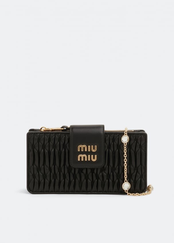 

Сумка кросс-боди MIU MIU Matelassé nappa mini-bag, черный