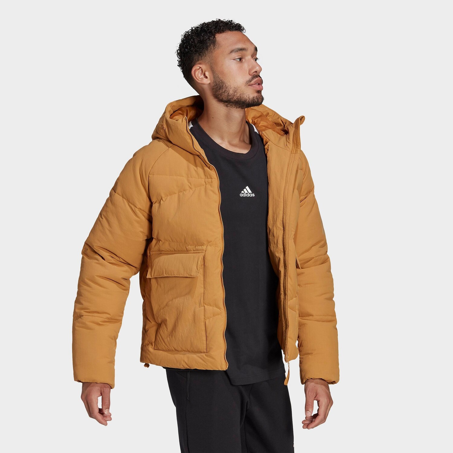 

Мужская пуховая куртка Adidas Sportswear Big Baffle, бежевый