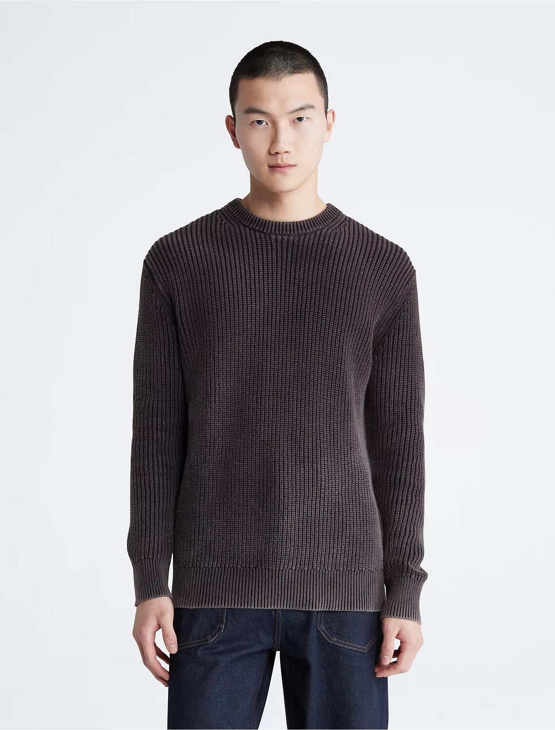 

Свитер Calvin Klein Faded Wash Crewneck, темно-серый