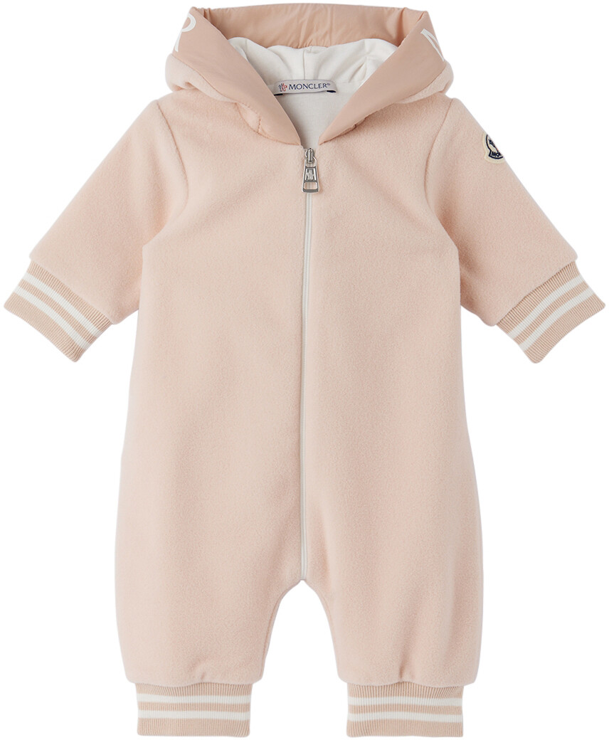 

Розовый флисовый комбинезон Розовый Moncler Enfant