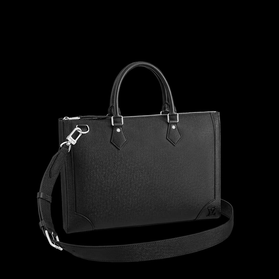 

Тонкий портфель Louis Vuitton, черный