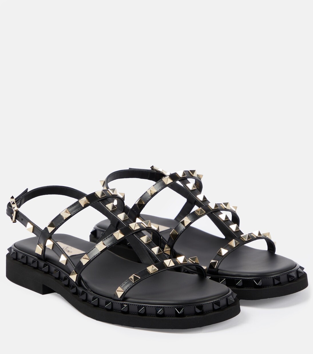 

Кожаные сандалии rockstud Valentino Garavani, черный