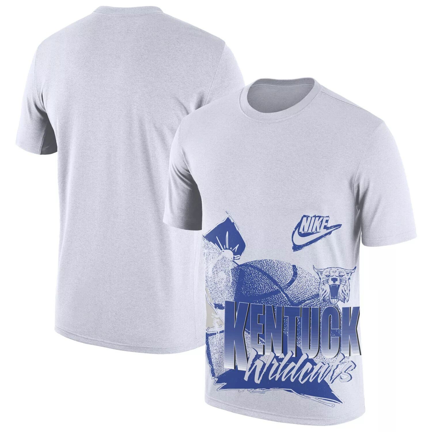 

Мужская белая футболка Kentucky Wildcats Basketball 90s Hoop Max Nike, Белый
