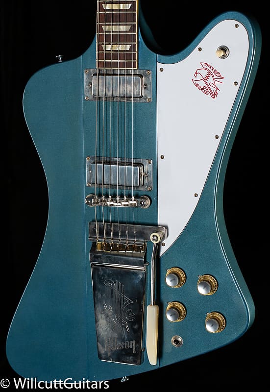 Электрогитара Gibson Custom Shop 1963 Firebird V Maestro Vibrola Murphy Lab Ultra Light Aged Pelham Blue