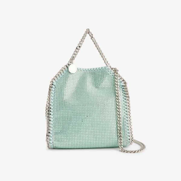 Миниатюрная плетеная сумка на плечо Falabella Stella Mccartney, цвет mist цена и фото