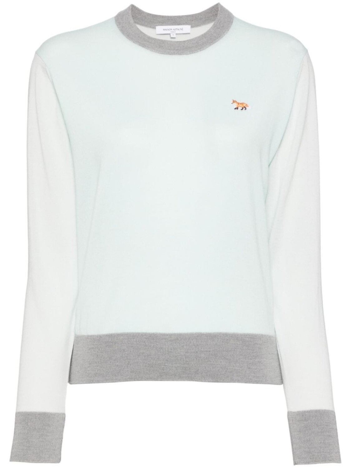 

Maison Kitsuné топ с вышитым логотипом, синий