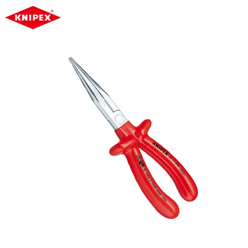 [T] KNIPEX 200 мм изолированные плоскогубцы с острыми концами 8 дюймов, трудосберегающие плоскогубцы с длинными концами, многофункциональные плоскогубцы с длинными концами для электриков с маленьким наконечником, плоскогубцы с острыми концами промышленно