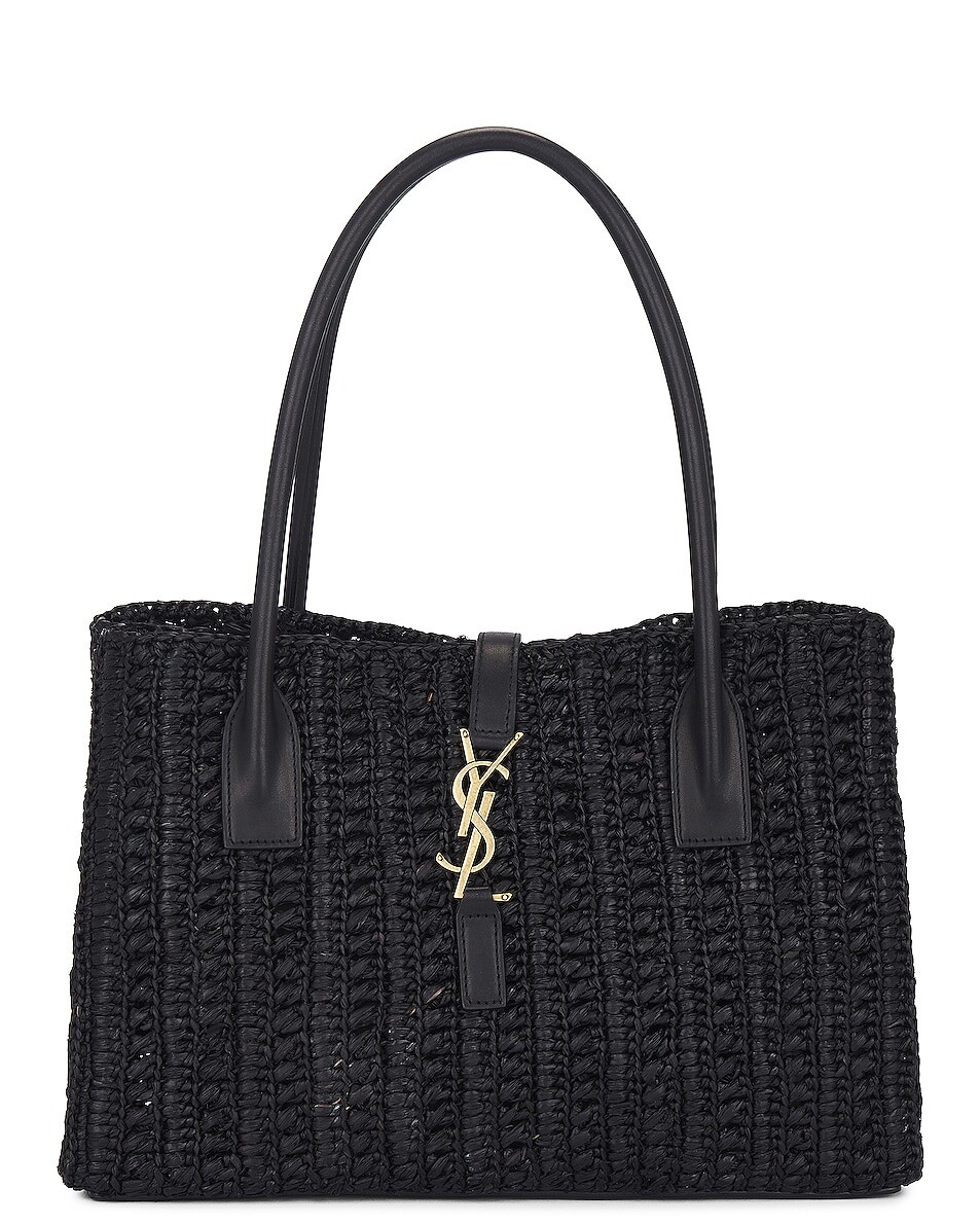 

Сумка Saint Laurent Rectangular Panier Tote, неро