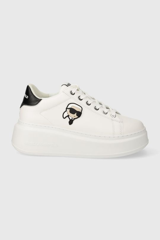 Кожаные кроссовки ANAKAPRI Karl Lagerfeld, белый кроссовки karl lagerfeld anakapri ikonic lace black