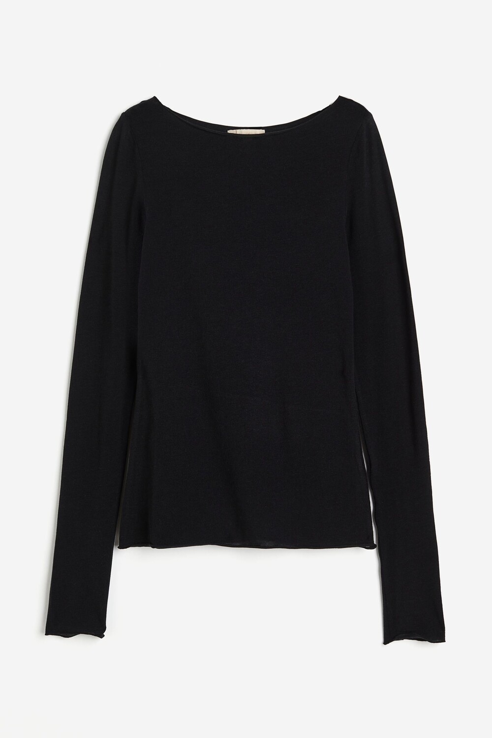 

Лонгслив H&M Cashmere-blend, черный