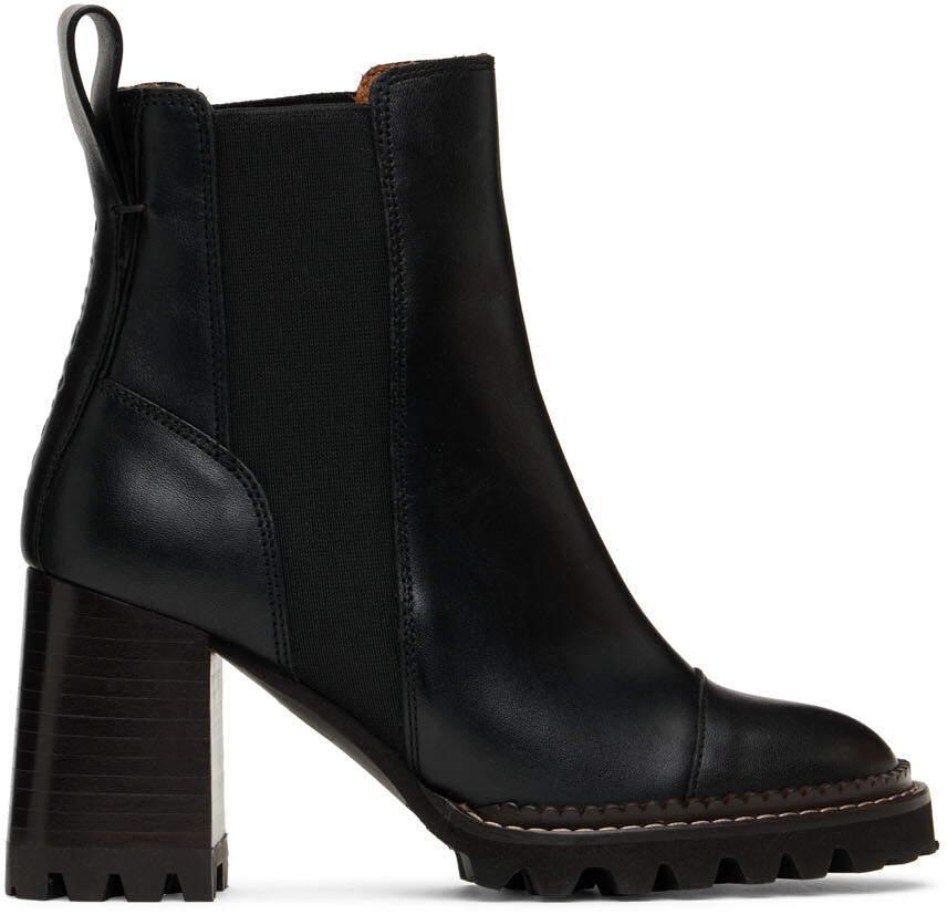 

Черные ботильоны Mallory See by Chloé, Черный