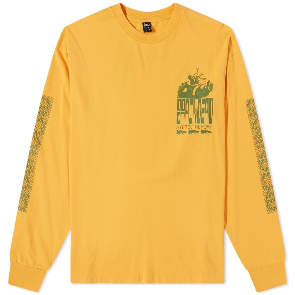 

Футболка Brain Dead Long Sleeve Stereo Report Tee, Желтый