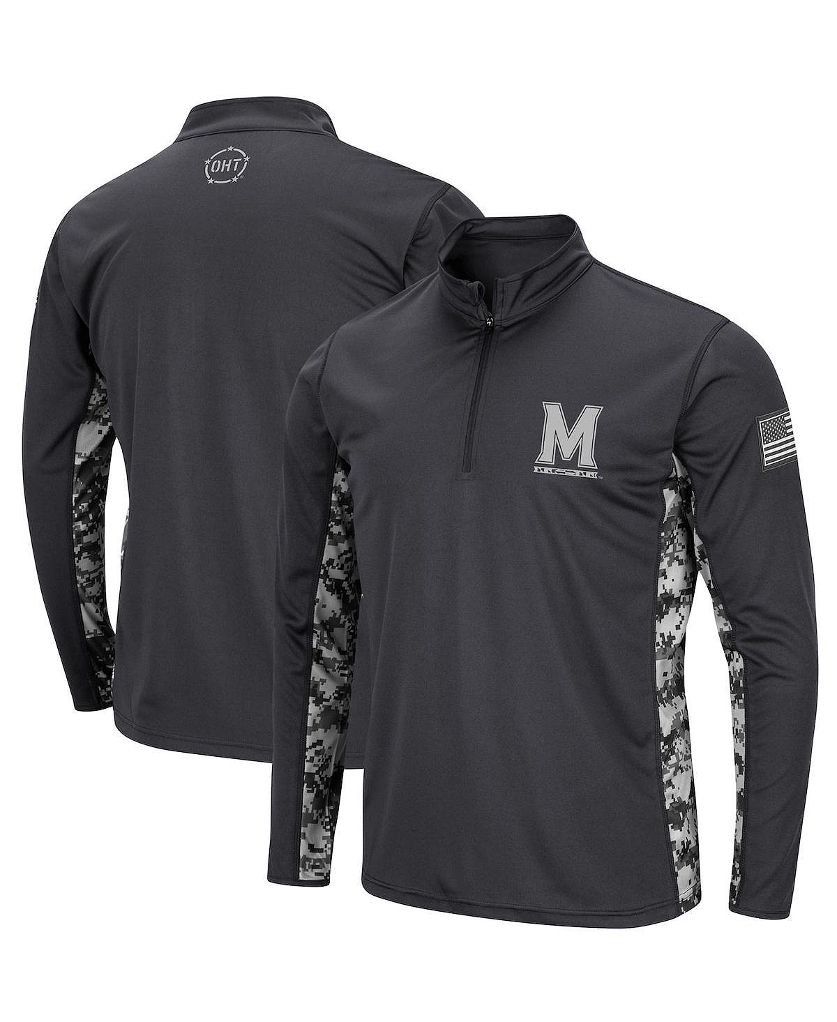 Мужская темно-серая куртка maryland terrapins oht в стиле милитари appreciation digi camo с молнией на четверть Colosseum, мульти