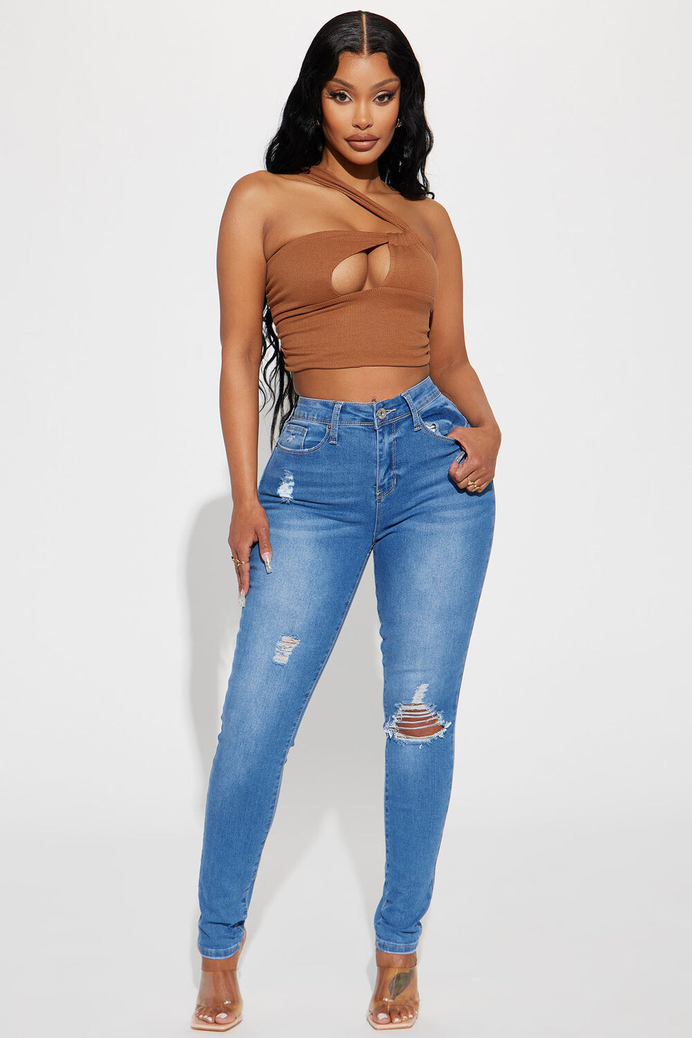

Джинсы скинни Fashion Nova P58398CVC2864, синий