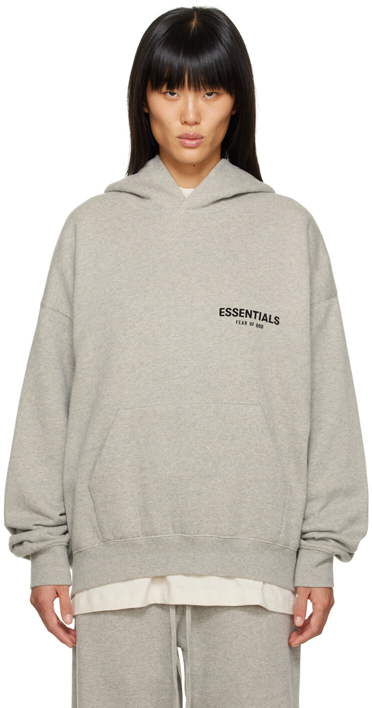 

Серый худи из флока Essentials