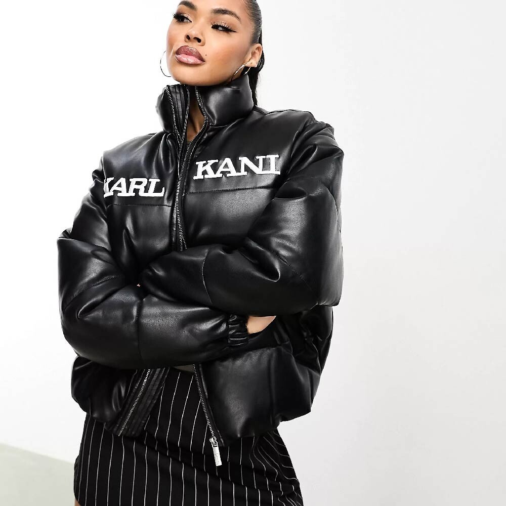 

Куртка Karl Kani Retro Puffer, черный/белый