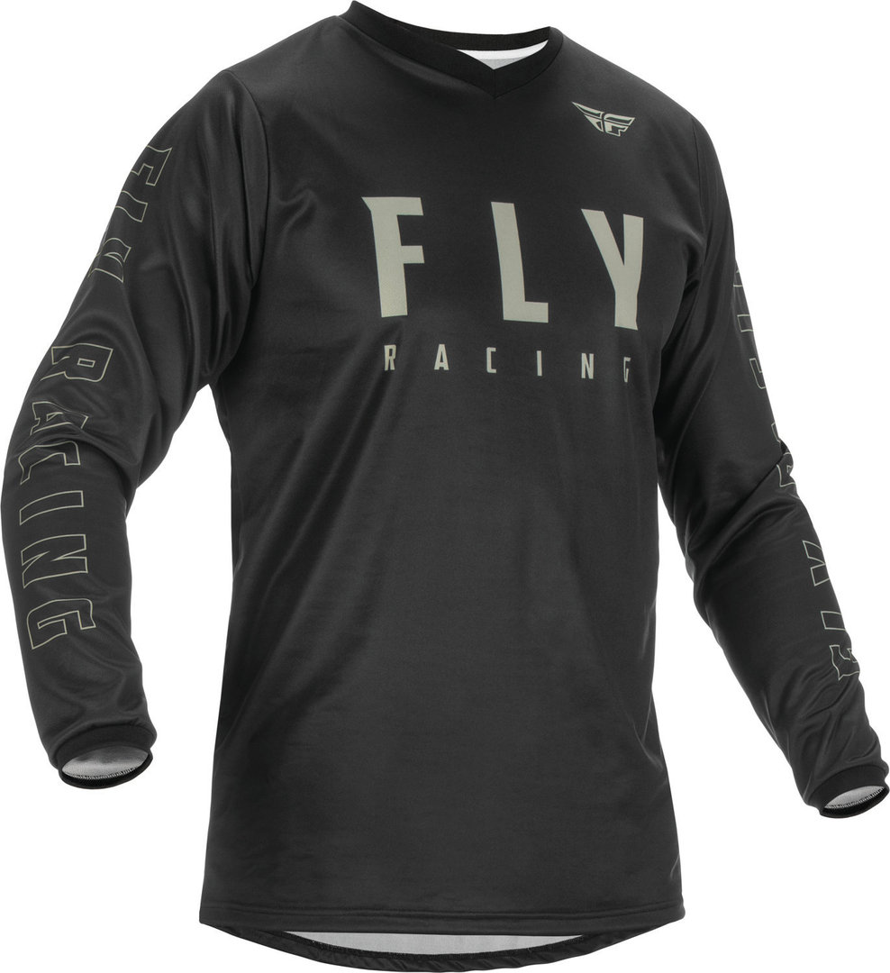 Джерси Fly Racing F-16 мотокросс, черный/серый джерси fly racing f 16 молодежный черный серый