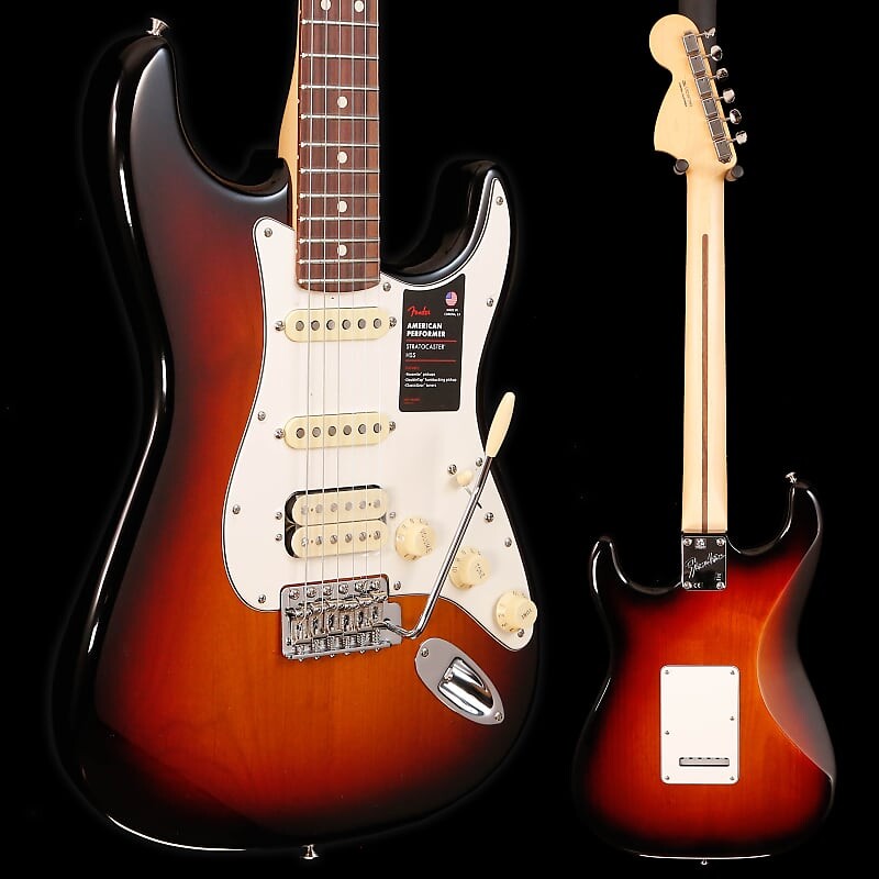 

Fender American Performer Strat HSS, RW Fb, 3-тональные солнечные лучи, 8 фунтов 1,4 унции American Performer Strat HSS, RW Fb, 3-Tone Sunburst