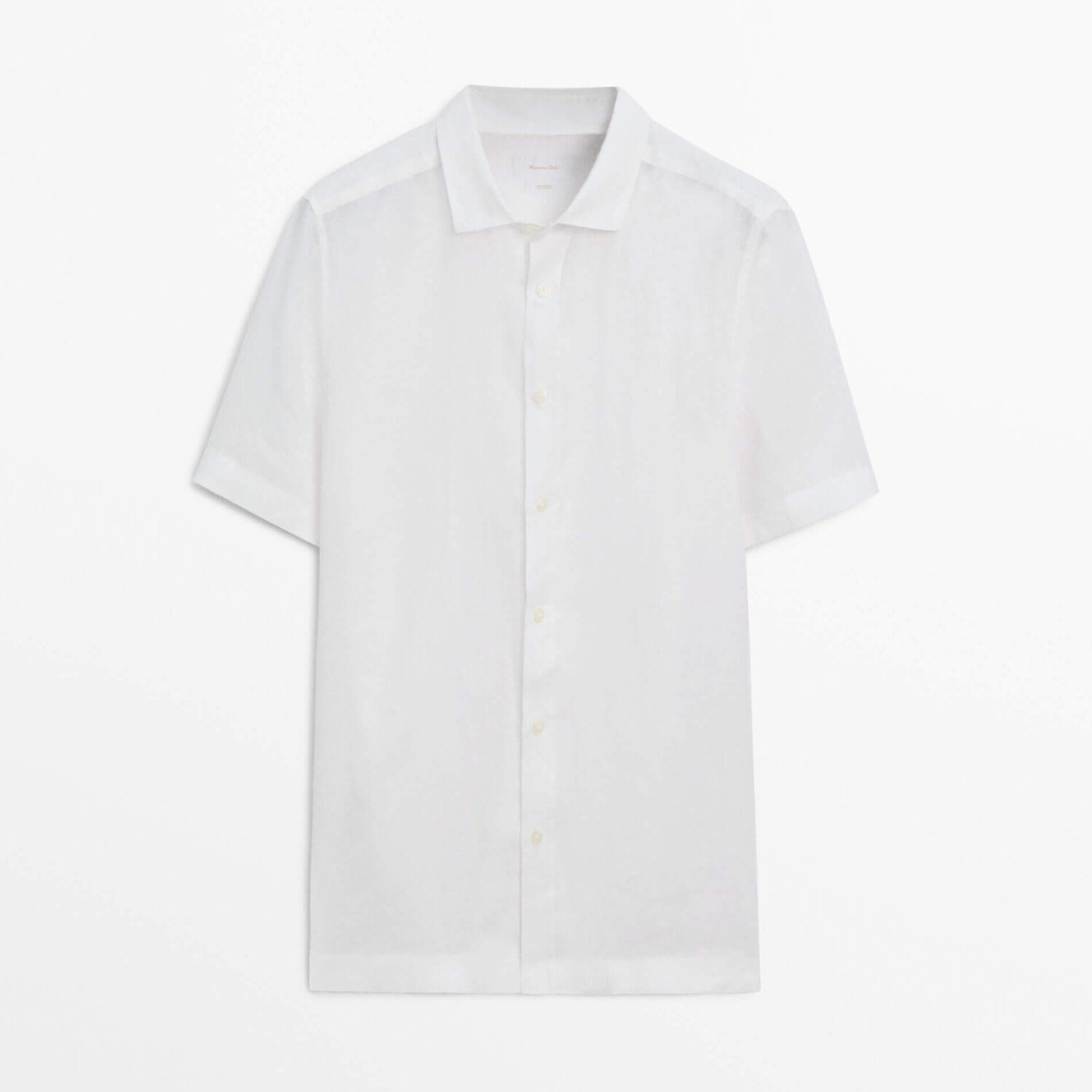 

Рубашка Massimo Dutti 100% Linen With Short Sleeves, белый