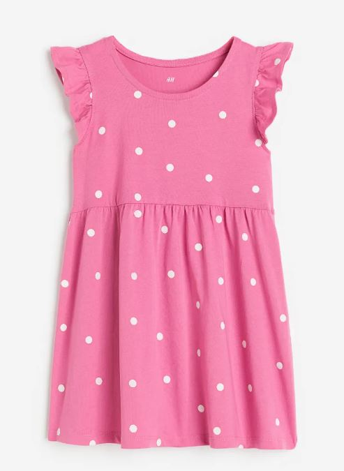 цена Платье с принтом H&M Points Print, белый/розовый