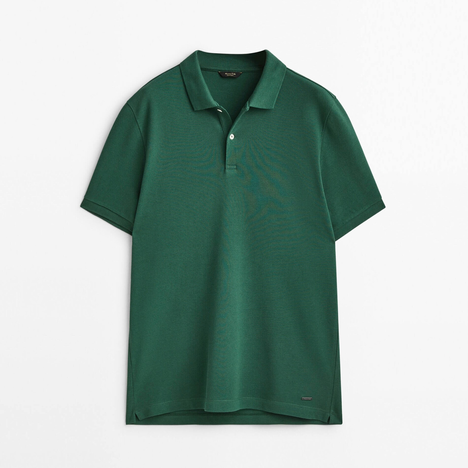 

Футболка-поло Massimo Dutti Pique 100% Cotton, зеленый