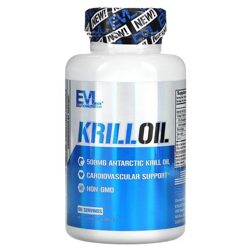 

Масло криля EVLution Nutrition 500 мг, 60 мягких таблеток