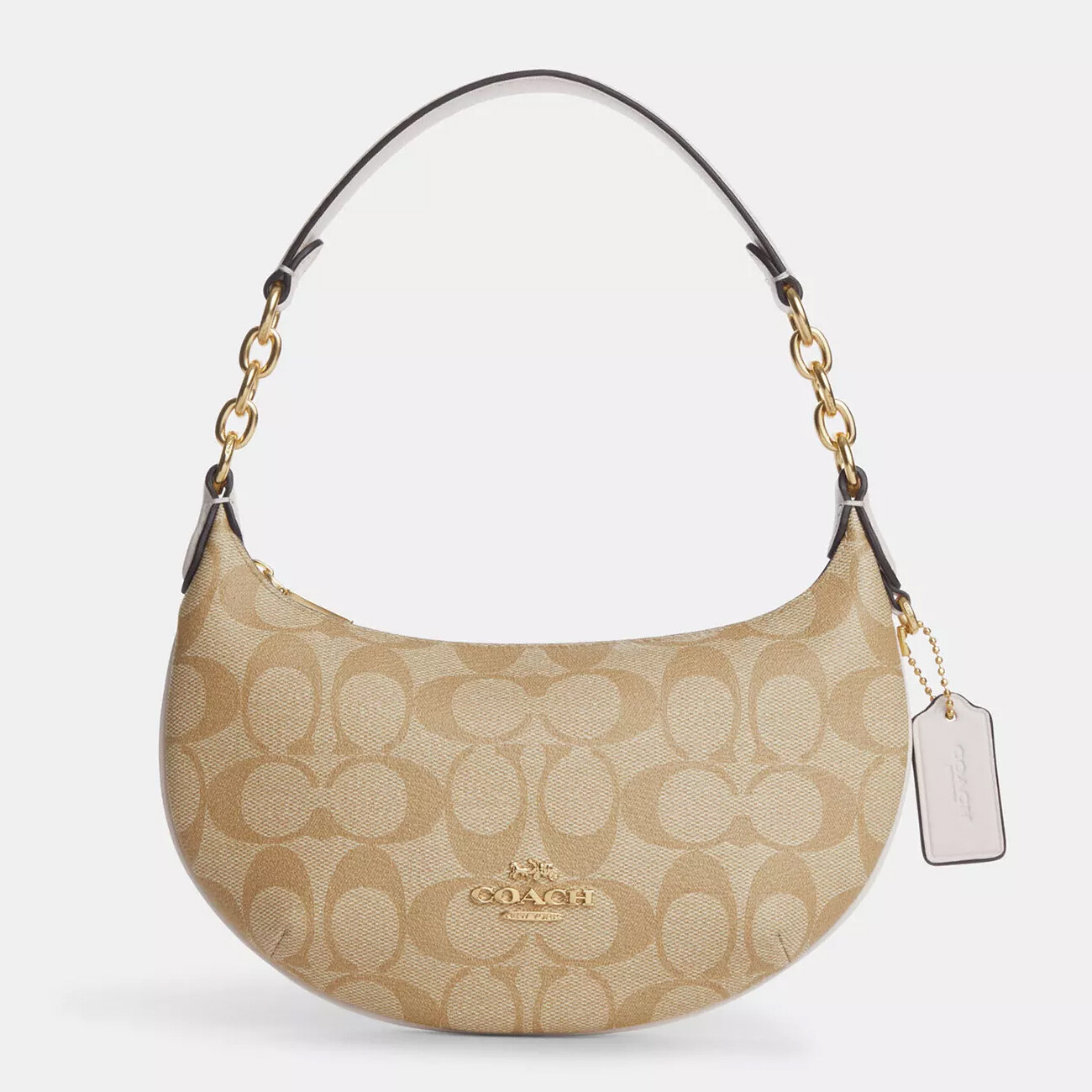 

Сумка Coach Outlet Mini Payton In Signature Canvas, золотой/хаки/бежевый