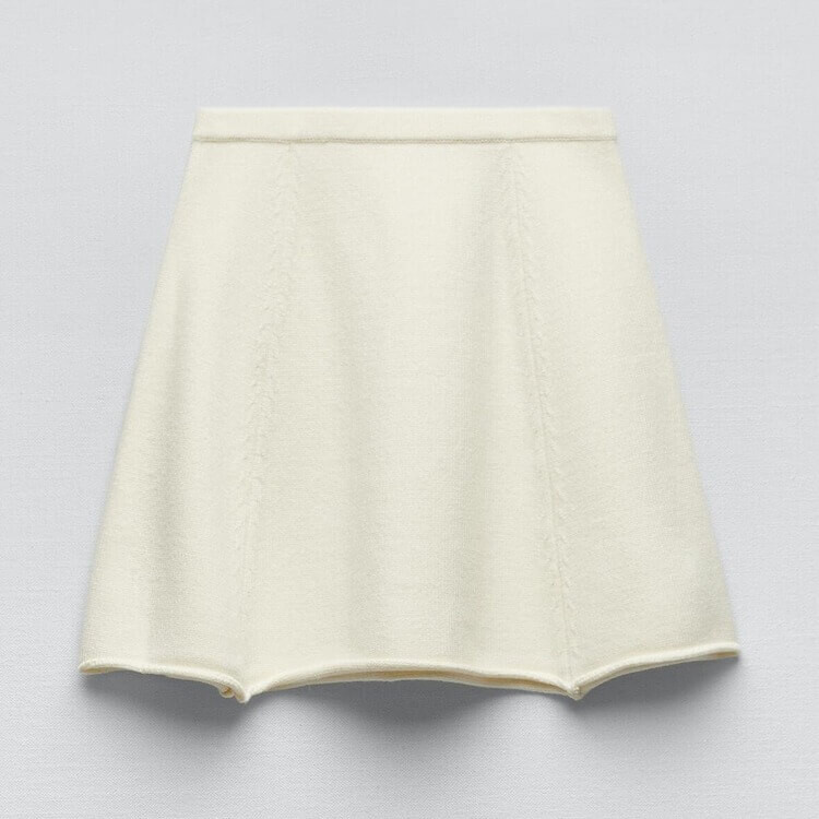 

Юбка Zara Knit Mini, экрю