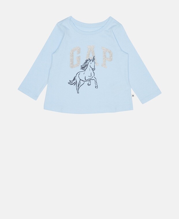 

Топ с длинными рукавами Gap, синий