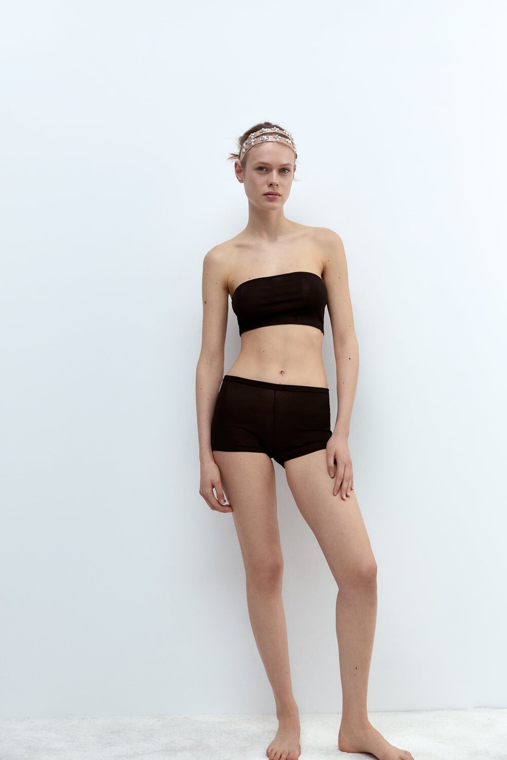 

Трикотажные шорты ZARA, черный